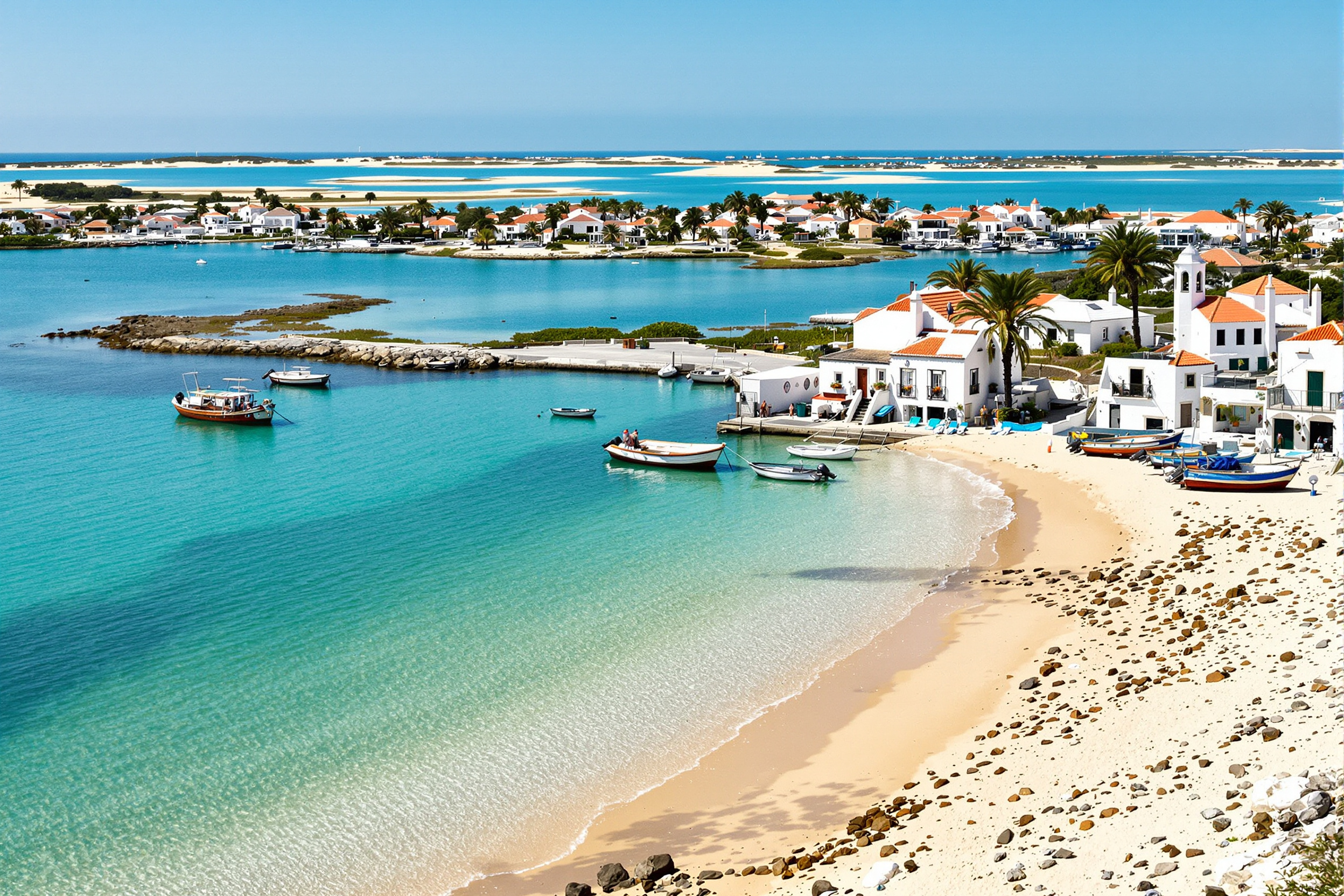 Village de pêcheurs de Fuseta et sa plage
