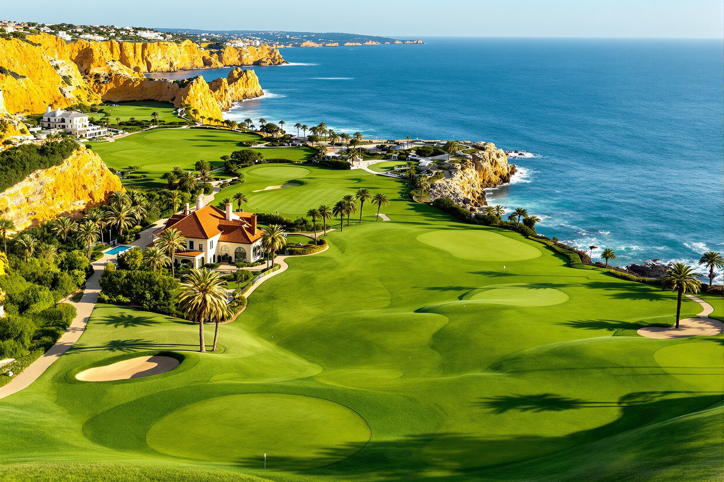 Parcours de golf premium en Algarve avec vue sur l'océan