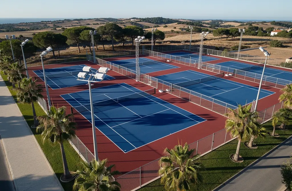 Professional tennis courts at The Campus Quinta do Lago