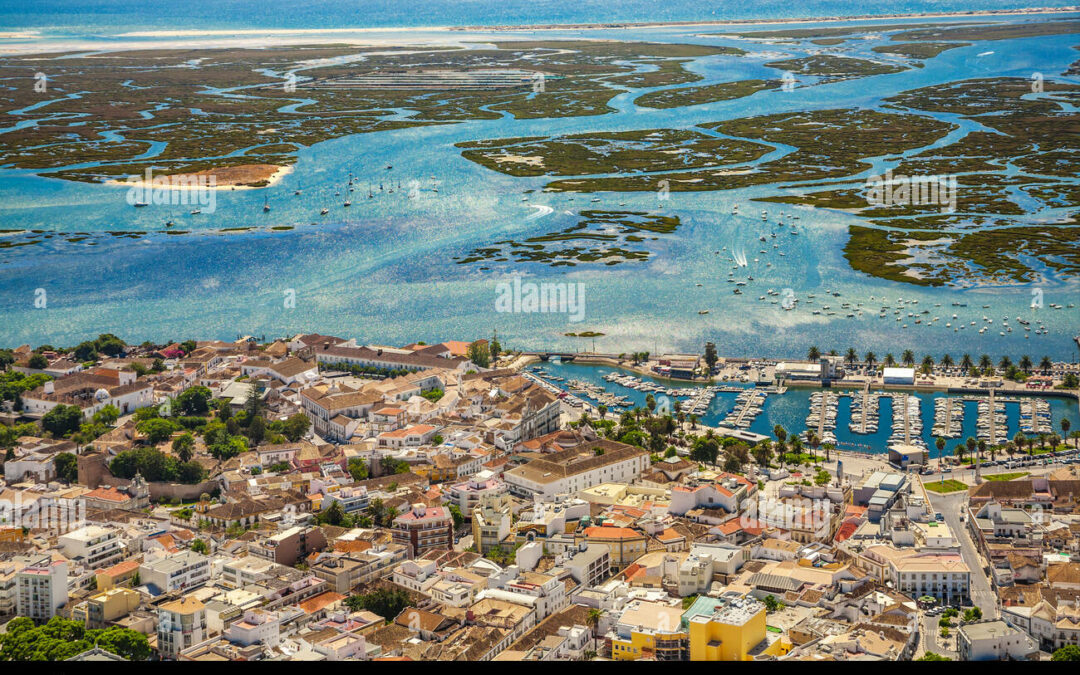 vue aérienne Ria Formosa